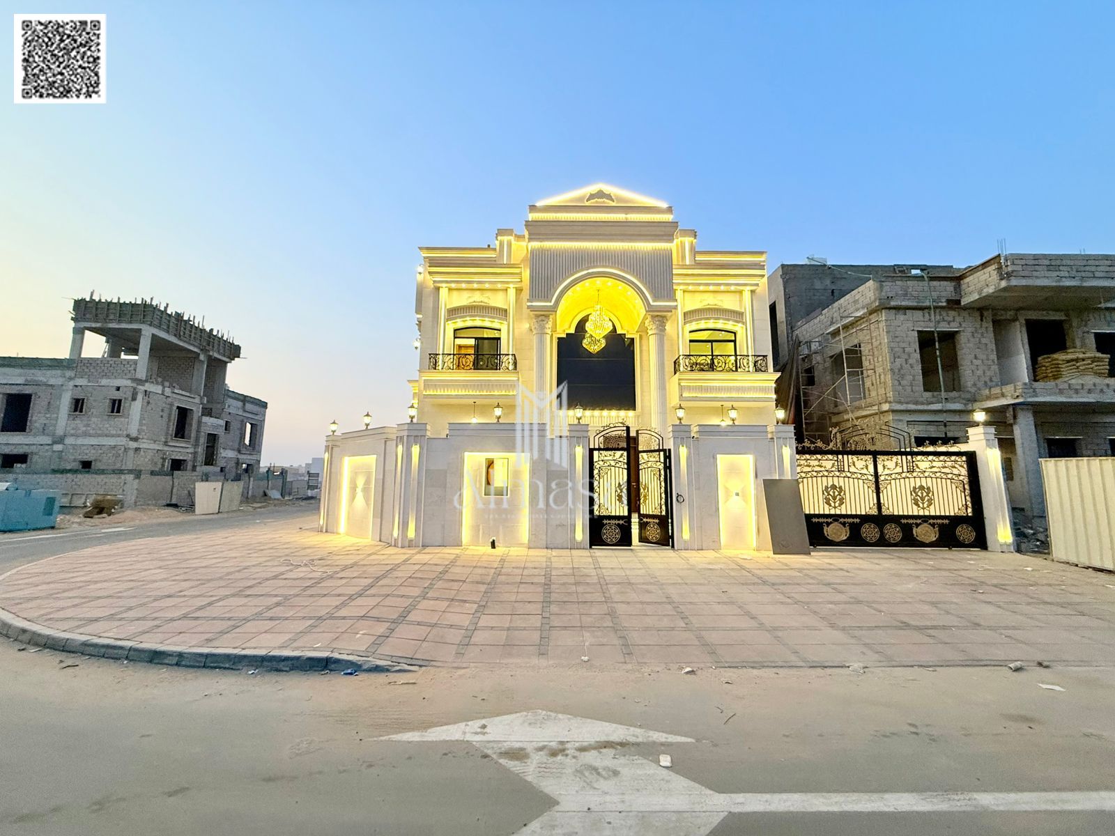 Classic Corner Villa for Sale in Al Helio 2 – Ajman | Plot Area: 3,800 sq. ft | Price2,300,000 Includes Registration Fees