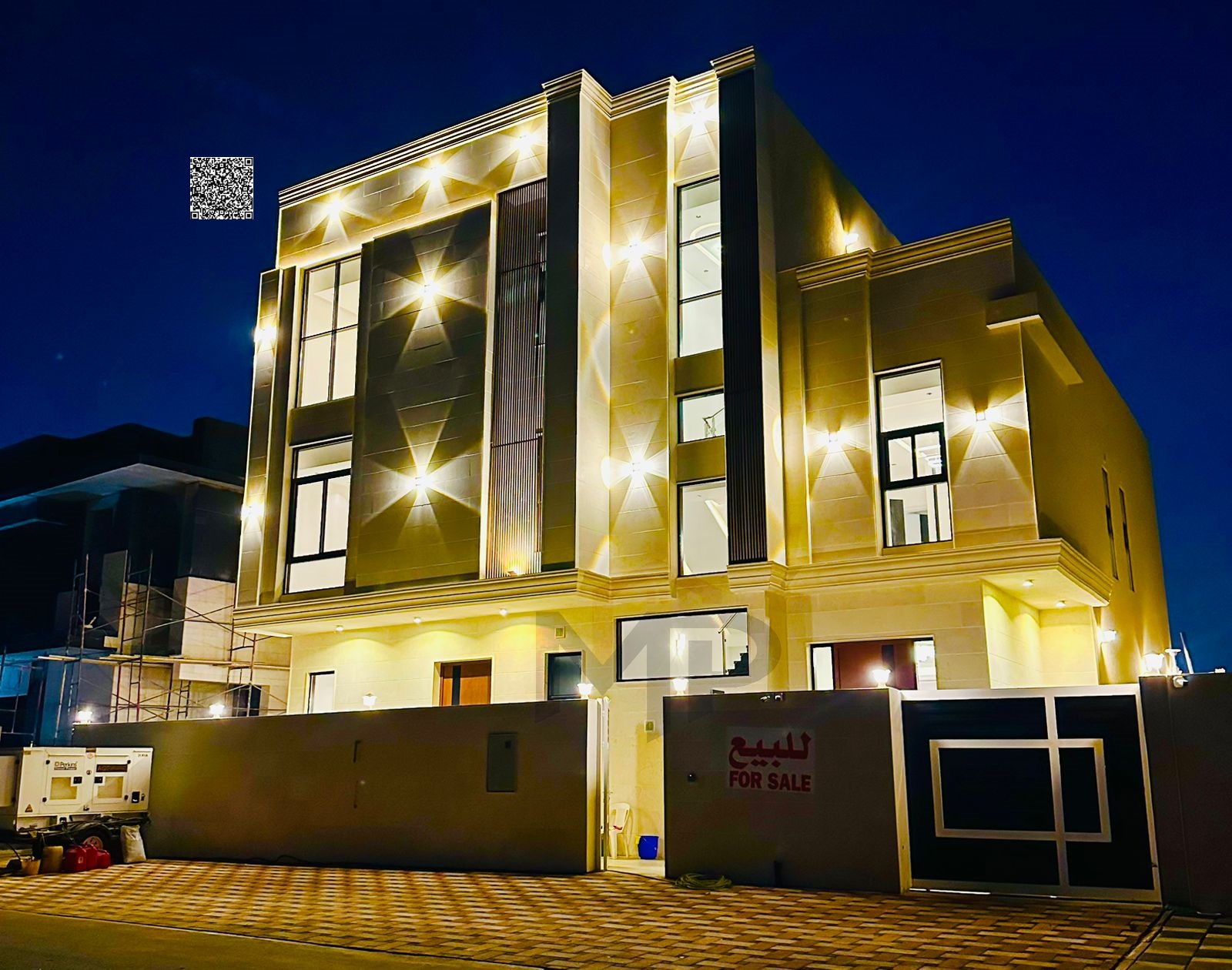 Turnkey villa with all fees included, featuring a large swimming pool on the main street, ready to move in, in one of Ajman's most prestigious areas.