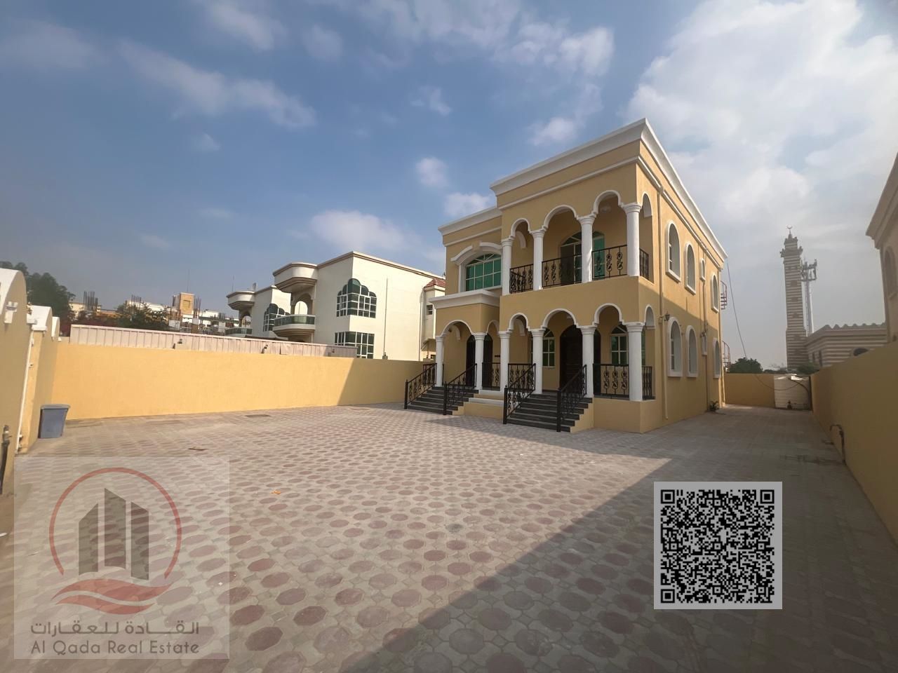 For sale: Villa in Ajman Al Rawda, 5 master bedrooms, majlis, living room, maid's room, freehold ownership for all nationalities (including electricit