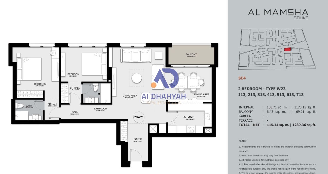 apartment for sell in Al Mamsha with a good price