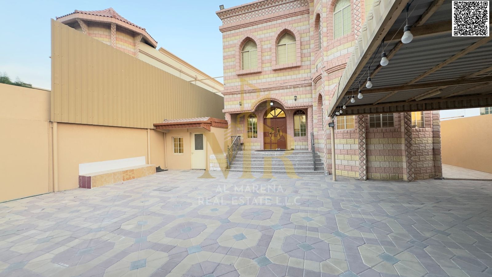 Villa for sale in Rawdah 3, price includes electricity, water, and air conditioning. Freehold ownership for all nationalities.