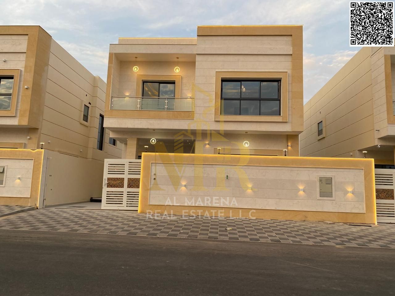 Brand new villa in Al Yasmin | 5 master bedrooms with a majlis and 2 living rooms, including electricity, water and air conditioning