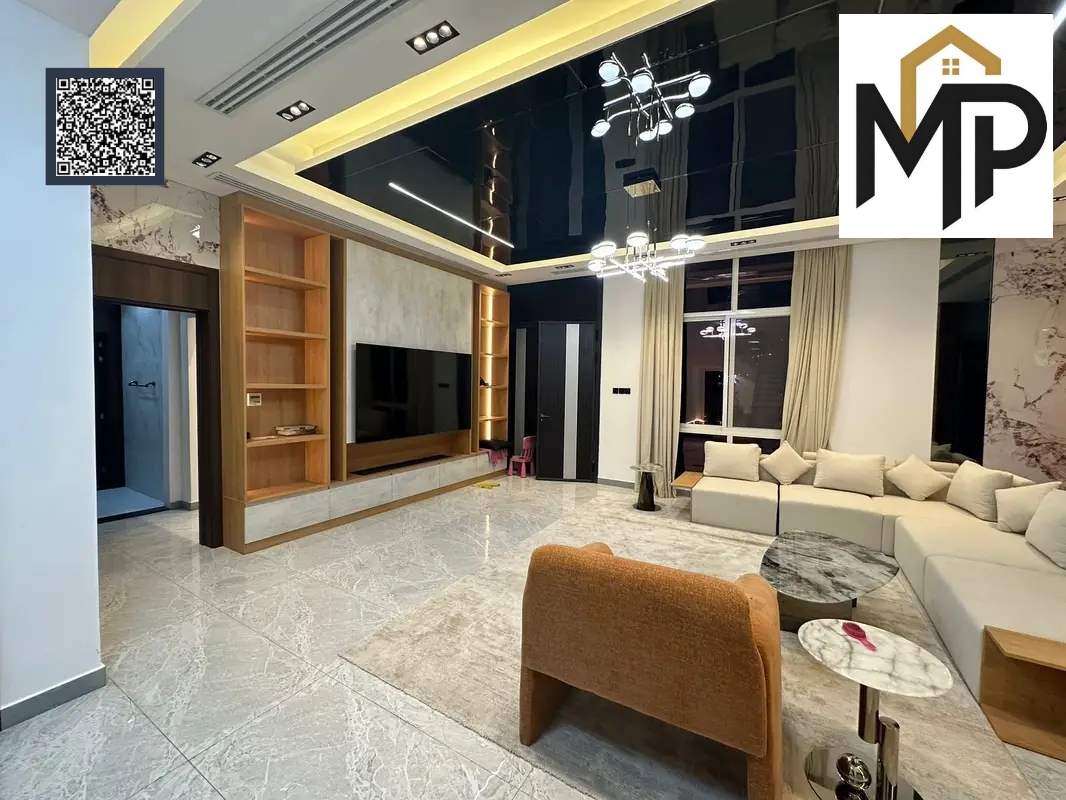 Luxury corner villa - first occupancy - elegant and stylish finishing | Al Yasmin - Ajman. Includes furniture, electricity, and air conditioning.