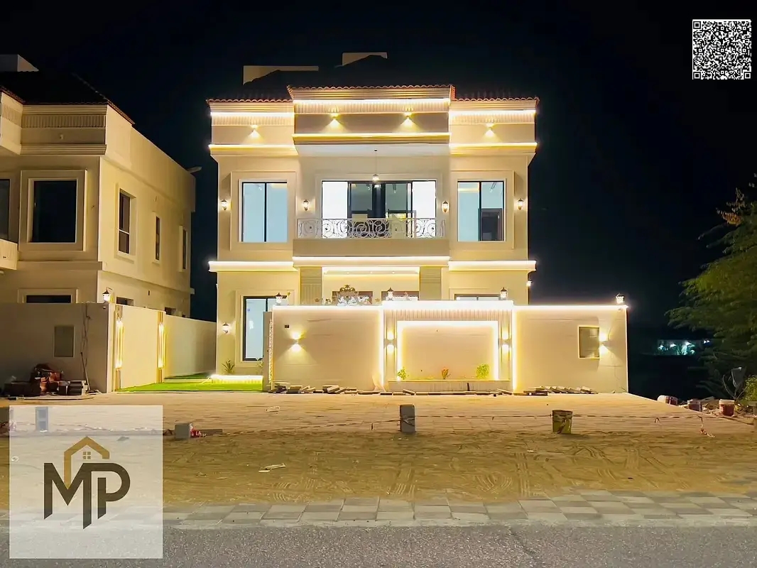 A luxurious classic villa opposite a mosque with a rooftop terrace, priced inclusive of registration and ownership fees, located on the main street an