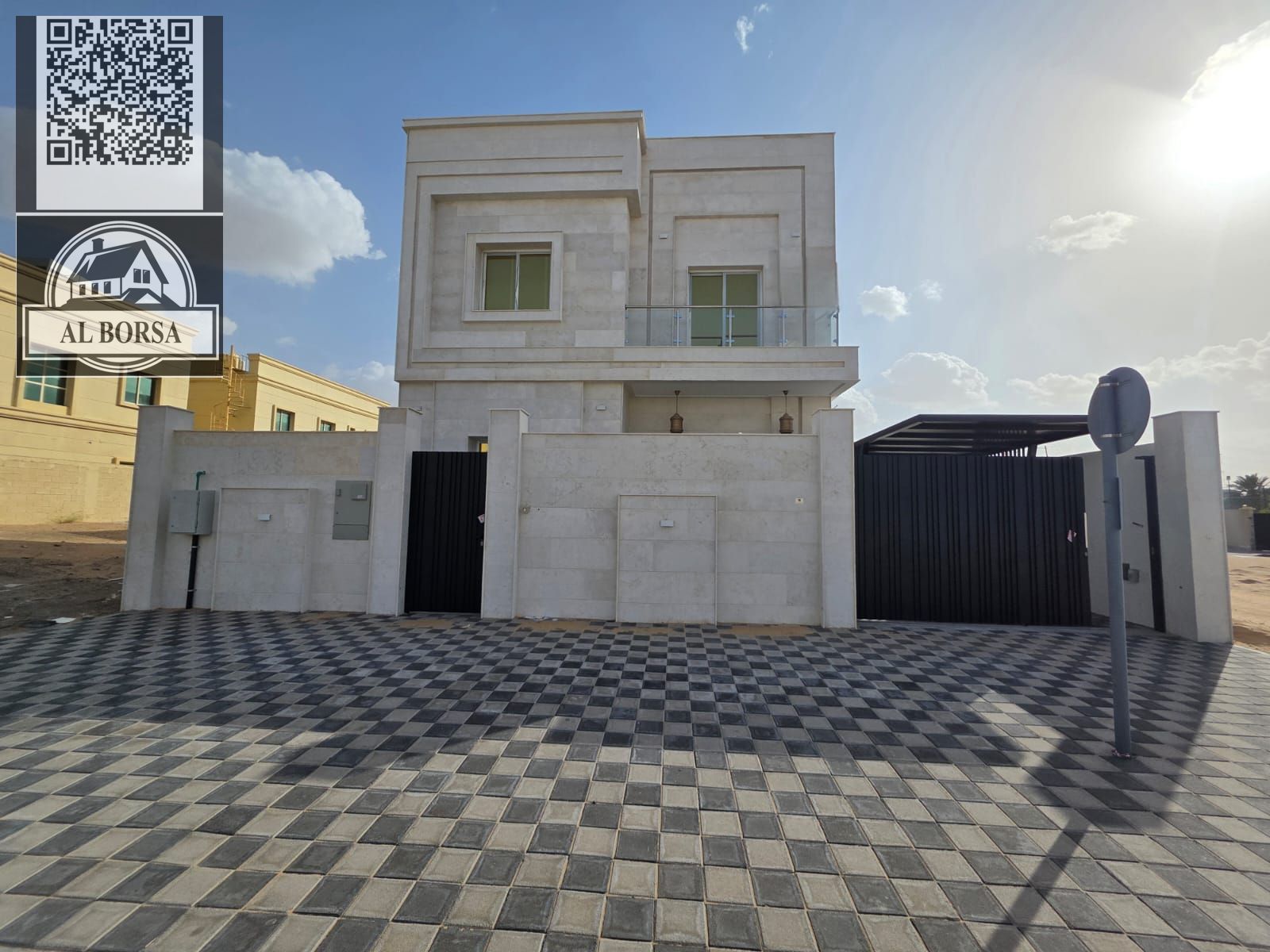 For sale: Villa in Al Yasmin, Ajman. 5 master bedrooms + Majlis + Hall + Maid's room. Includes electricity and water. Ready to move in immediately.