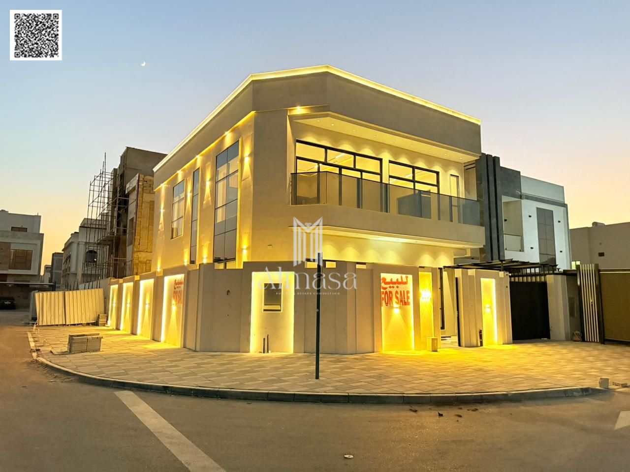 Own a corner villa, including registration and ownership fees, with a modern European design and high-end finishes, at an attractive price.