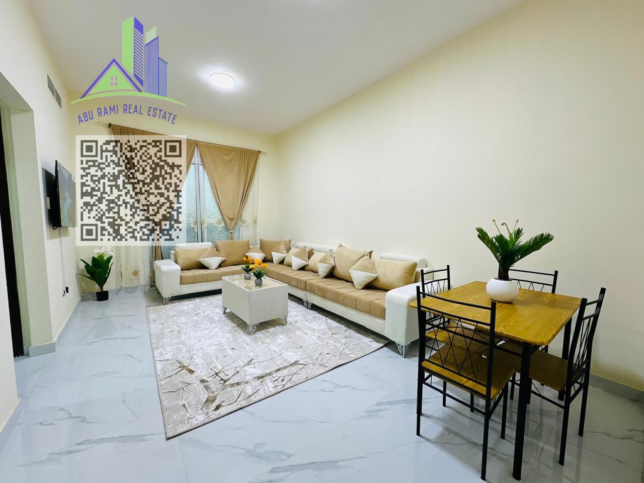 1bedroom for rent in Al rashidia3 new furniture and including bills