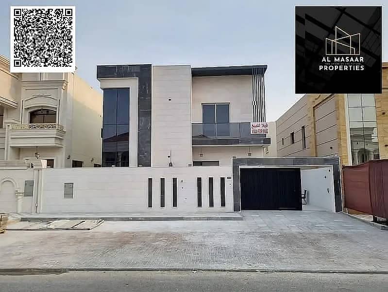 Villa with swimming pool for sale in Ajman, specifically in the prestigious Al Alia area, behind the Chinese Market on Sheikh Mohammed Bin Zayed Road.