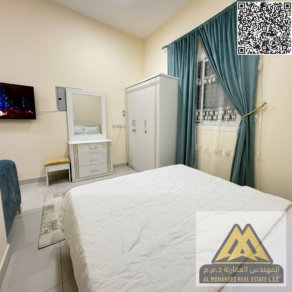 Prime location with all services and easy access to Dubai and Sharjah | Brand new furnishings | Family-only building | Rent includes all bills, intern