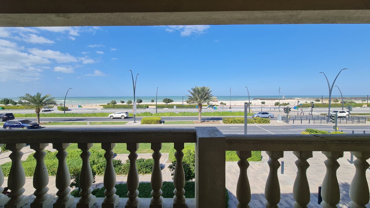Sea-view villa on Al Heera Beach in a quiet, prime location, ideal for families seeking comfort and tranquility, close to all essential services