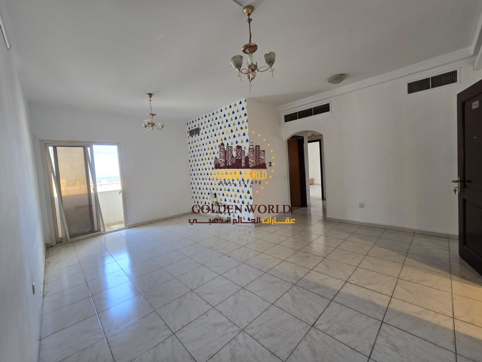 Two-Bedroom Apartment with Balcony in Al-Qassimiya Al-Nad Next to Majaz 1 with Gym and Pool