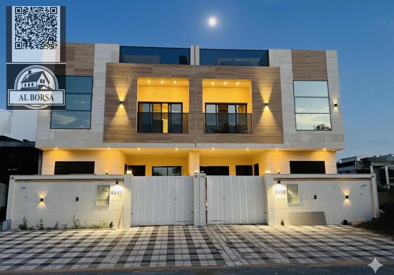 Villa for rent in Al Helio 2, Ajman, corner unit - 5 master bedrooms, majlis and living room - registration fees included - freehold ownership for