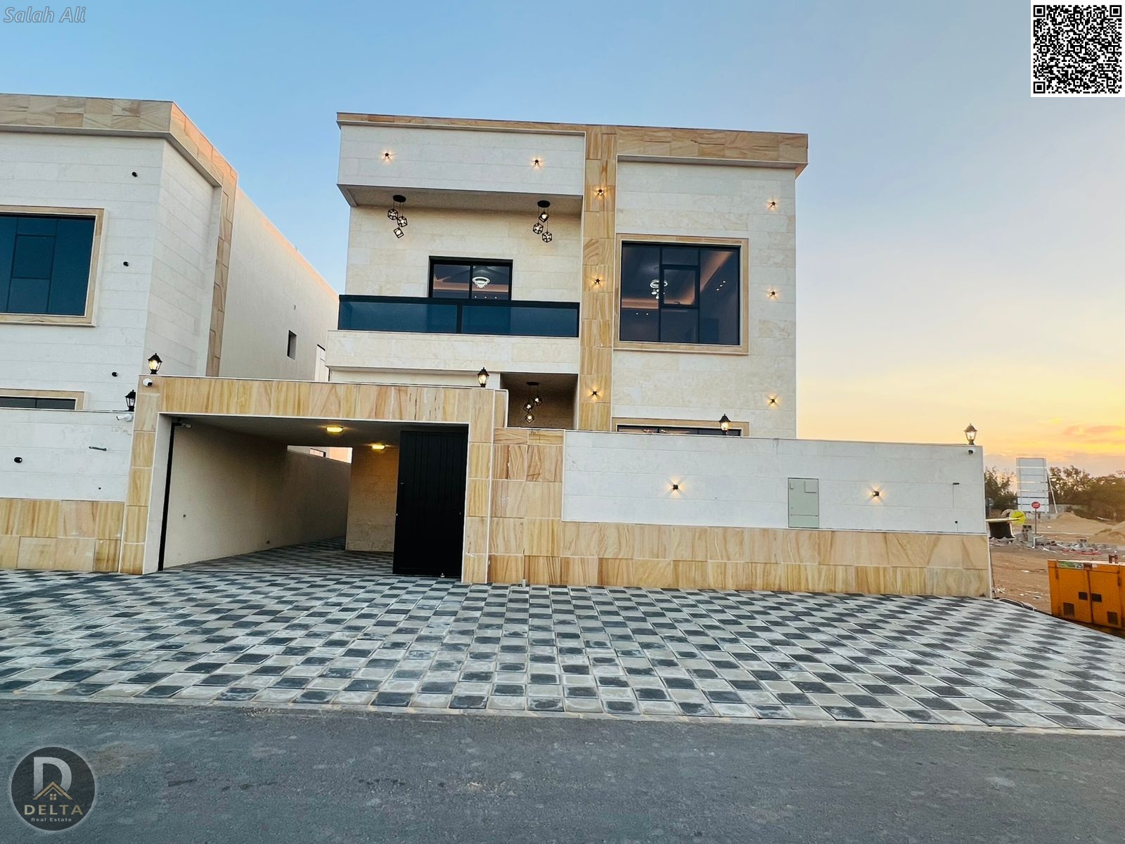 For sale: Modern villa near the mosque in Al Helio 2 (directly next to the Azhi project), close to all services and near Sheikh Mohammed Bin Zayed Roa