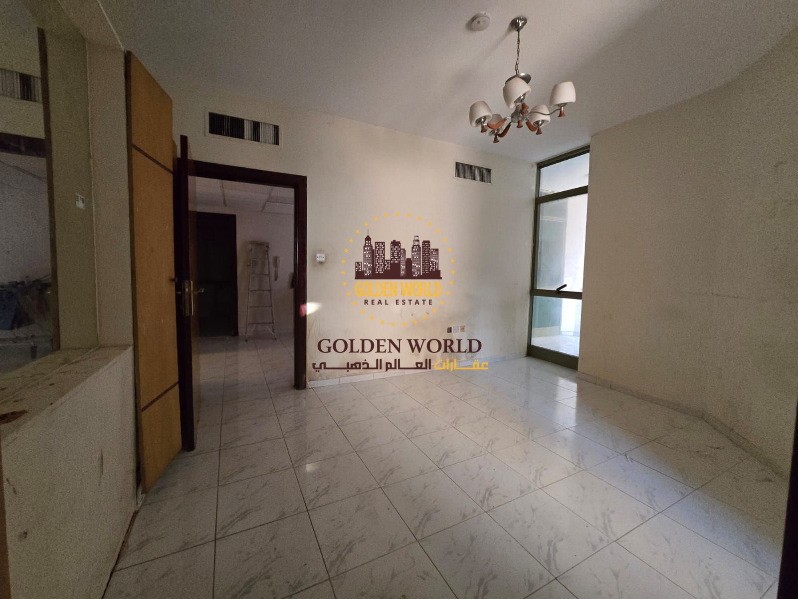 3BR apartment with living room & 2 balconies in Al Majaz 2, master room, built-in storage, large kitchen, very clean, rent AED 56,000, 4/6 cheques,