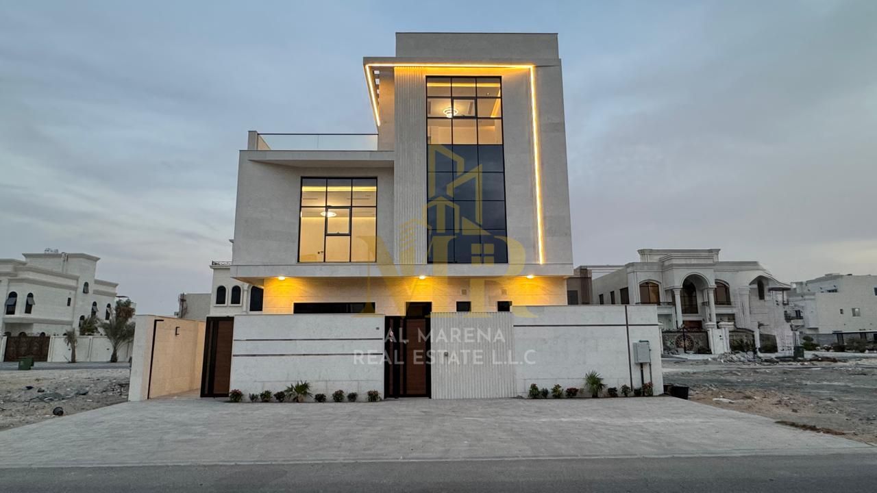 Luxury Villa on Two Streets in One of Ajman’s Finest Areas | Two Floors + Roof | Private Elevator | All-Inclusive Price