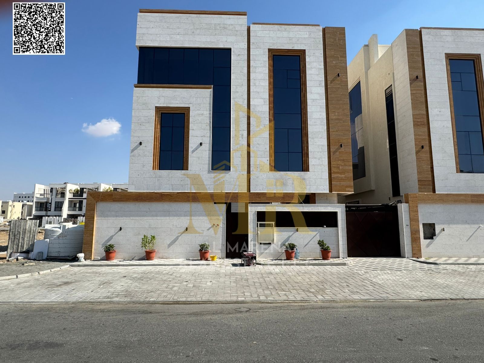 Luxury villa with seven-star finishes for sale in Al Alia, Ajman, spacious area and prime location near all services