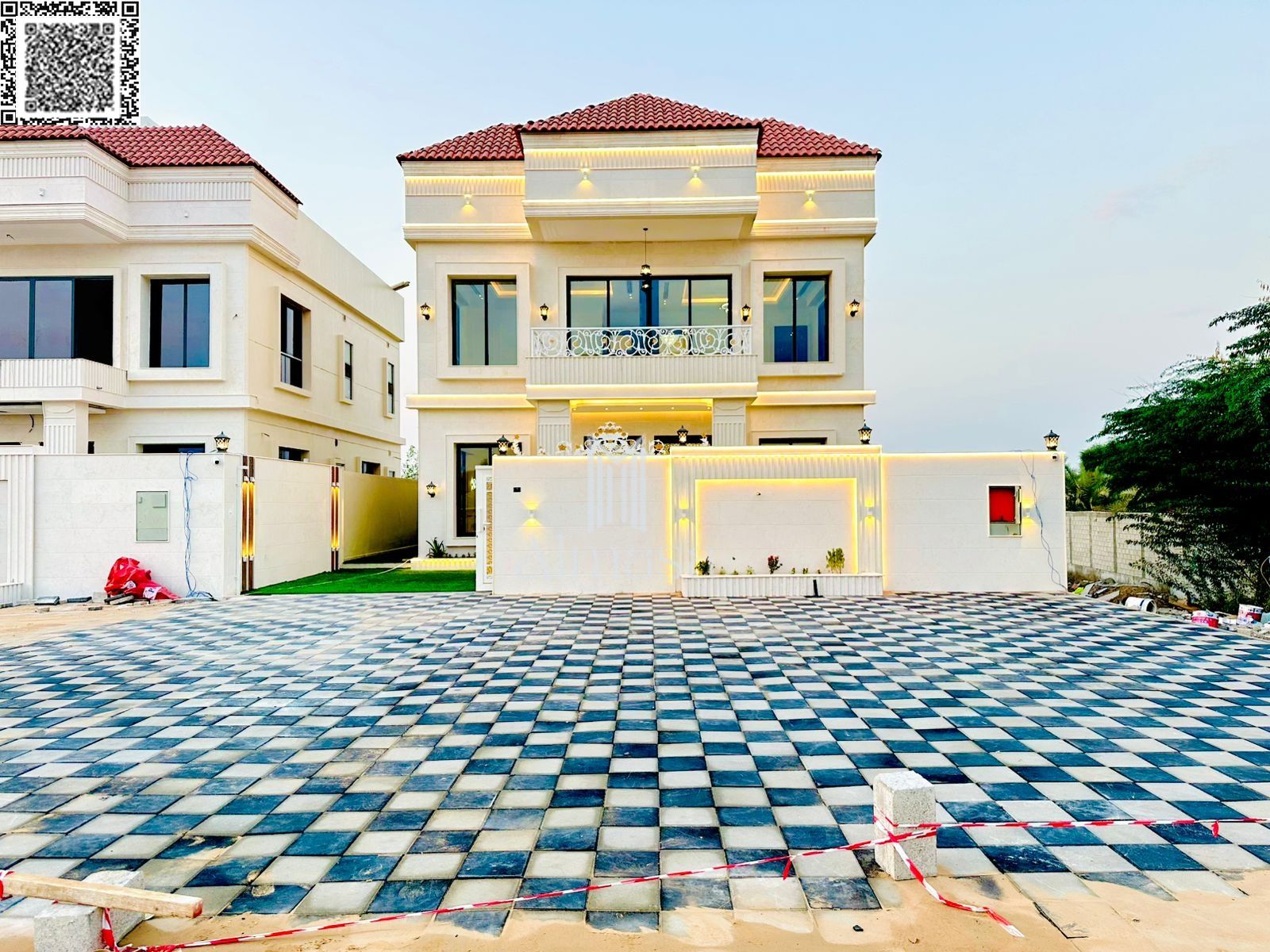 For sale: Modern villa near the mosque in Al Helio 2 (directly next to the Azhi project), close to all services and near Sheikh Mohammed Bin Zayed Roa