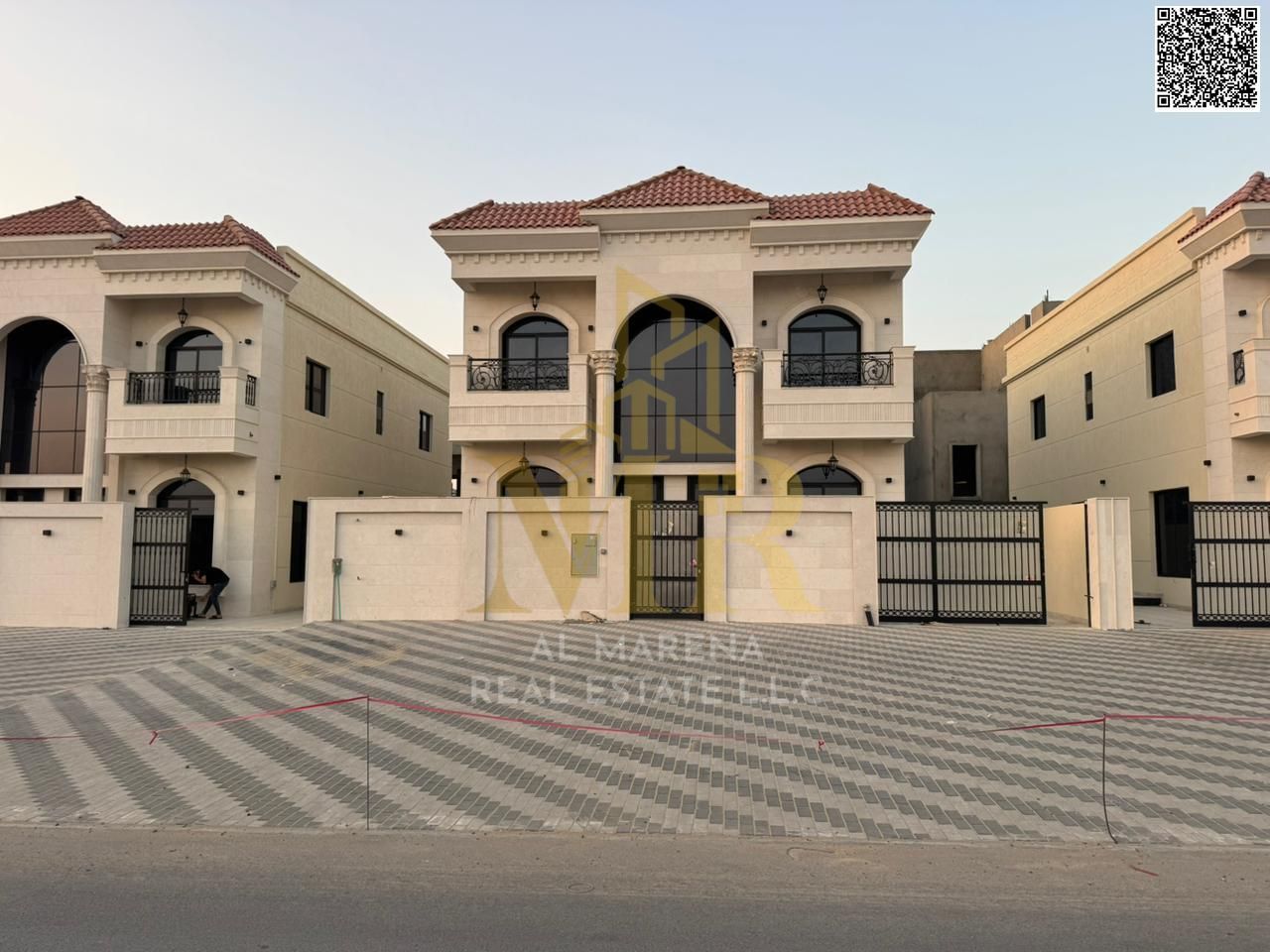 Luxury super deluxe villa for sale in Al Helio 2 area, Ajman, price including registration and ownership fees.