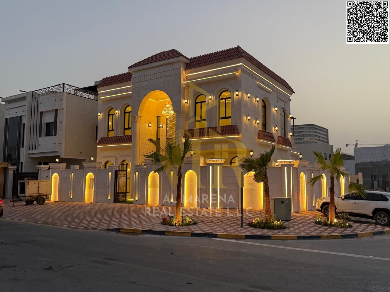 Luxury super deluxe villa for sale in Al Helio 2 area, Ajman, at an attractive and distinctive price.