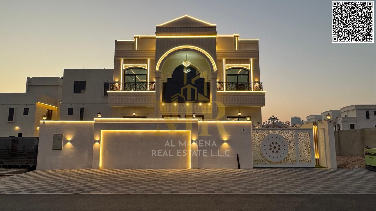 Luxury super deluxe villa for sale in Al Helio 2 area, Ajman, price including registration and ownership fees