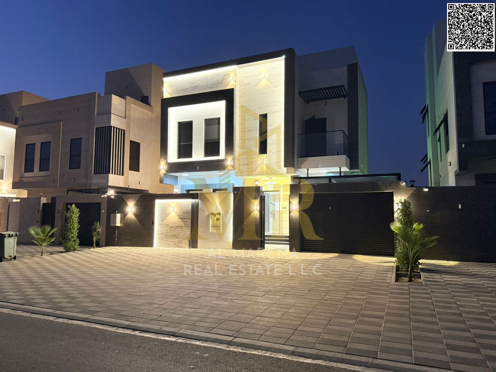 Luxury super deluxe villa for sale in Al Helio 2 area, Ajman, price includes electricity, water and air conditioning