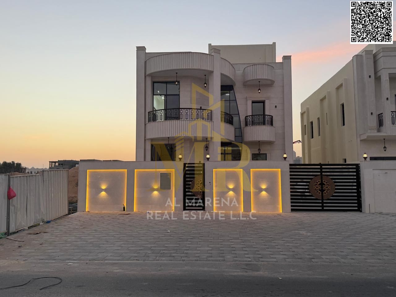 Luxury super deluxe villa for sale in Al Helio 2 area, Ajman, price including registration and ownership fees