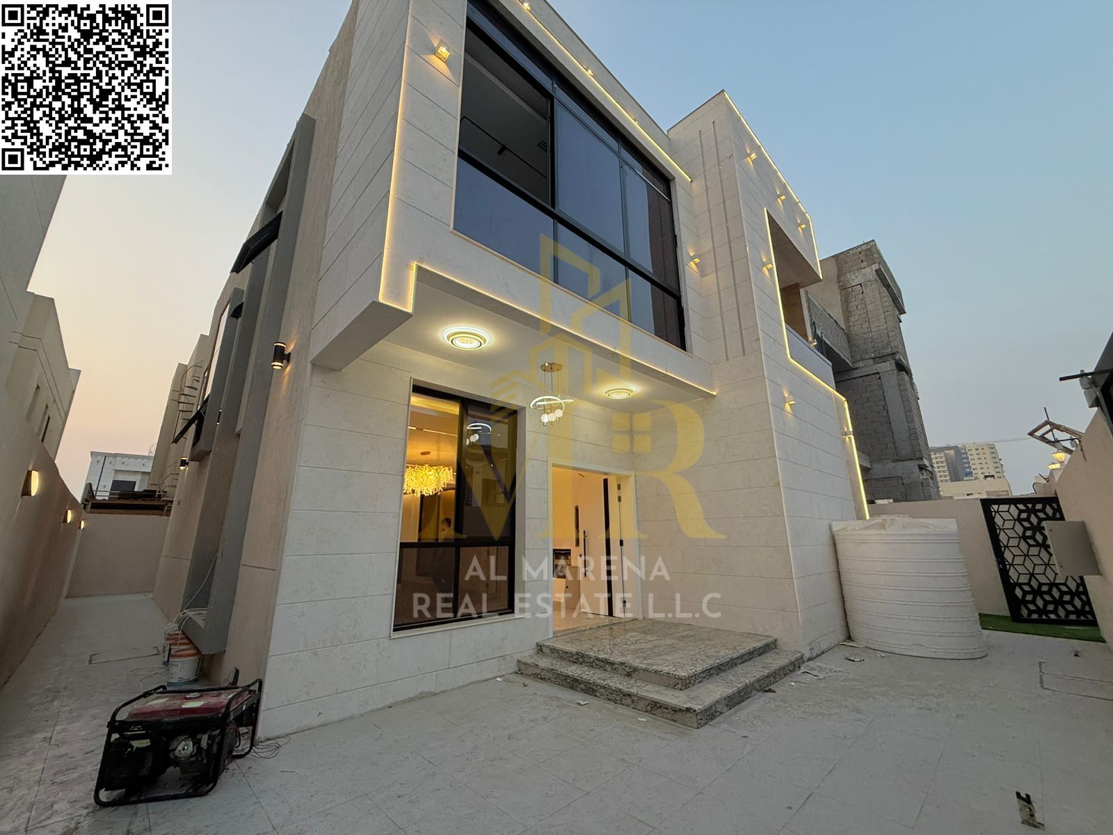 Modern Villa for Sale in Al Amerah – Two Floors | Covered Swimming Pool | Registration Fees Included