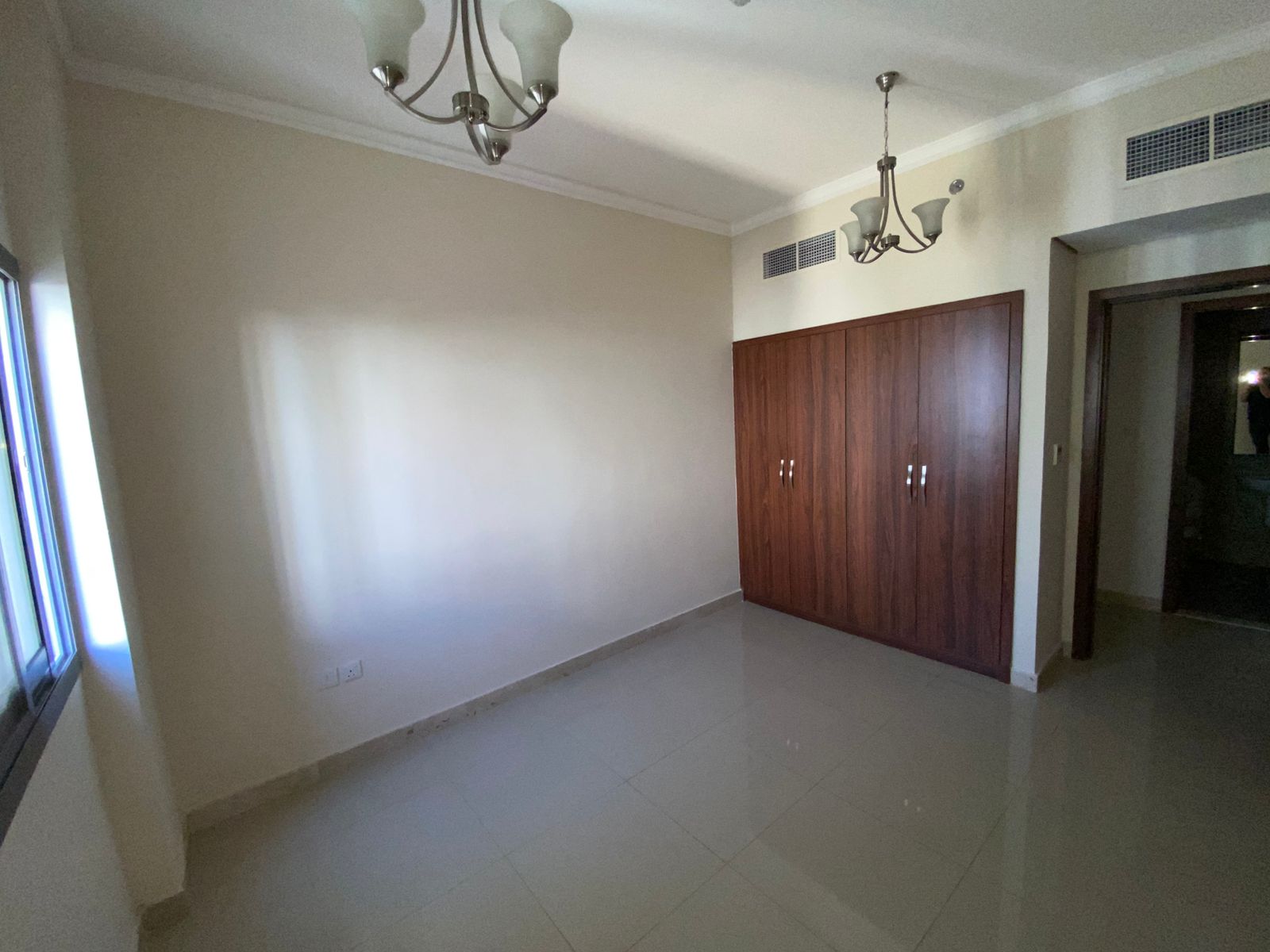 Three bedrooms and a large open-plan living room with a maid's room and super ultra finishing.