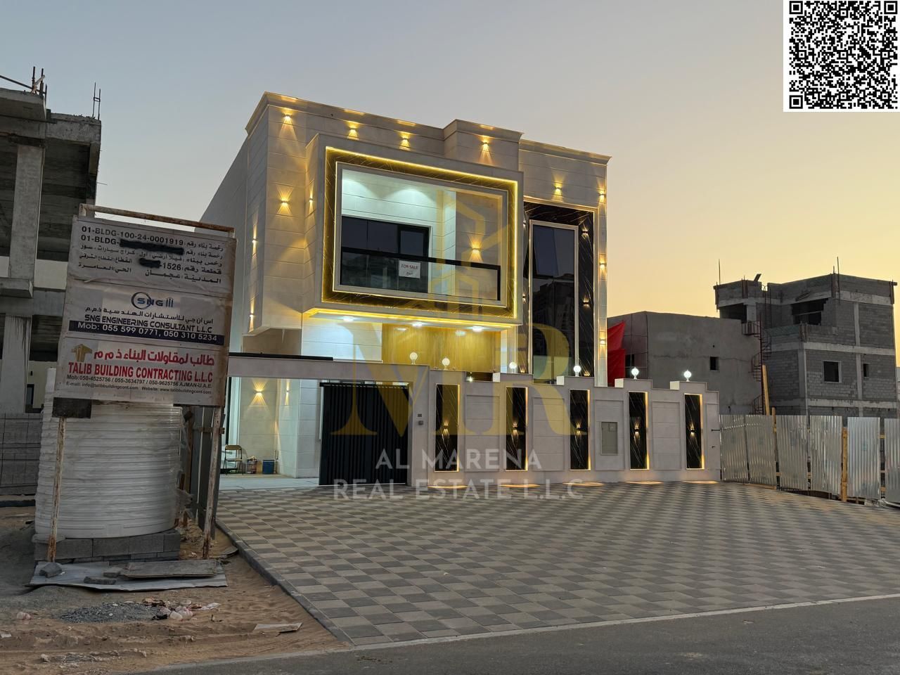A unique opportunity at an attractive price and with no annual fees: Own a villa for sale in Ajman, first occupancy, freehold, super deluxe finishing,