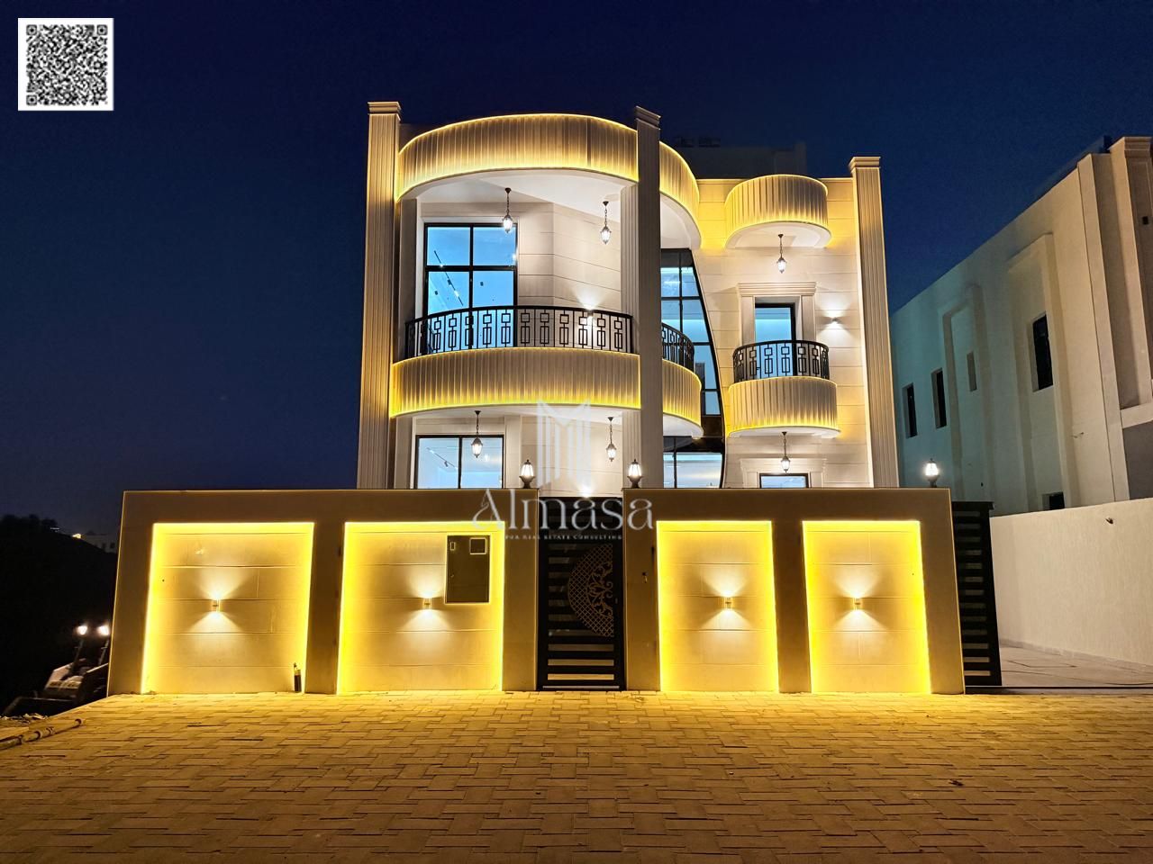 Own your dream villa, with a luxurious palace-style design, opposite the Azha complex, at a price that includes registration and ownership fees.