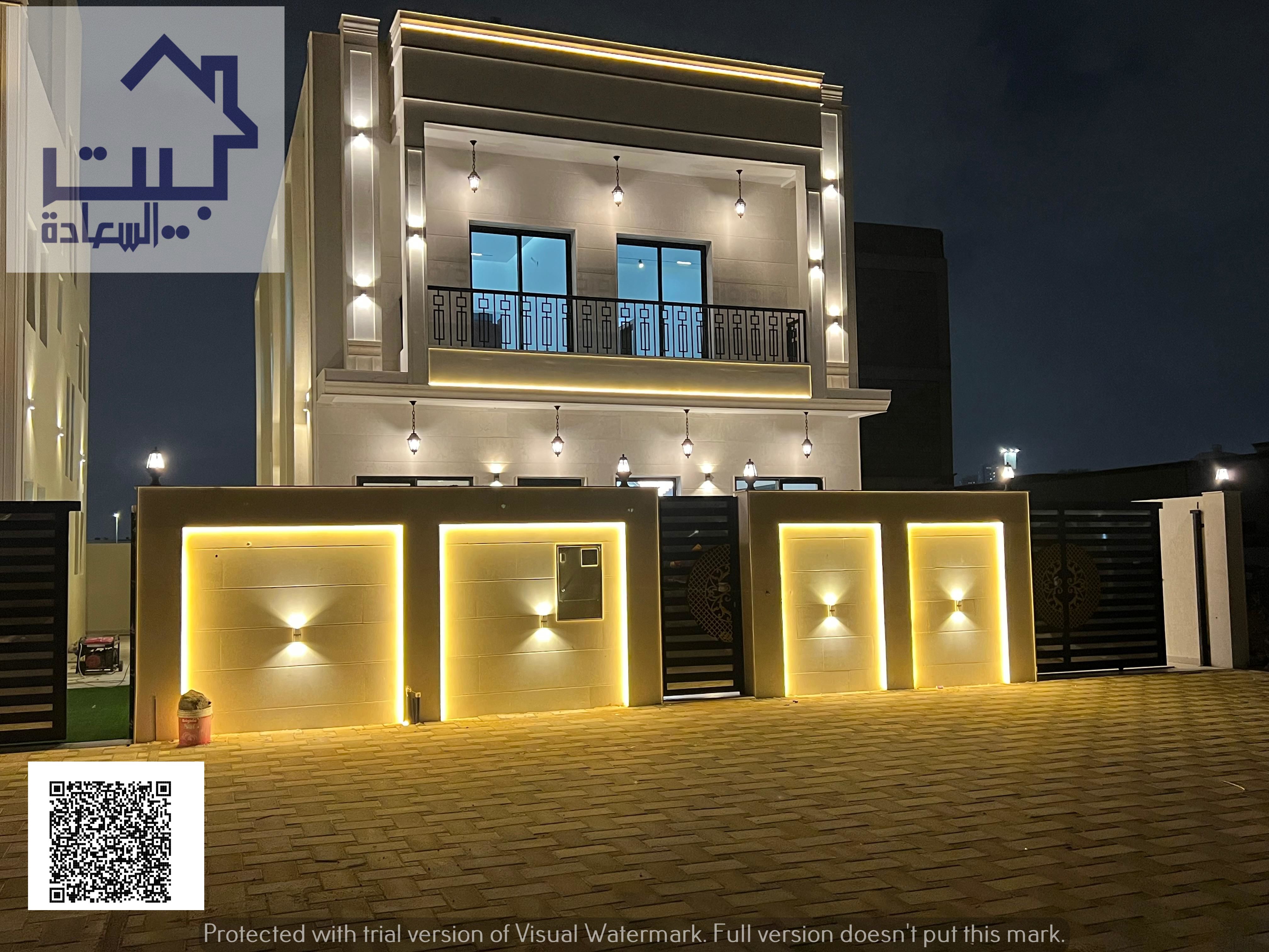 Luxury villa, including registration and ownership fees, near all services, on Sheikh Mohammed Bin Zayed Road. Freehold ownership for all nationalitie