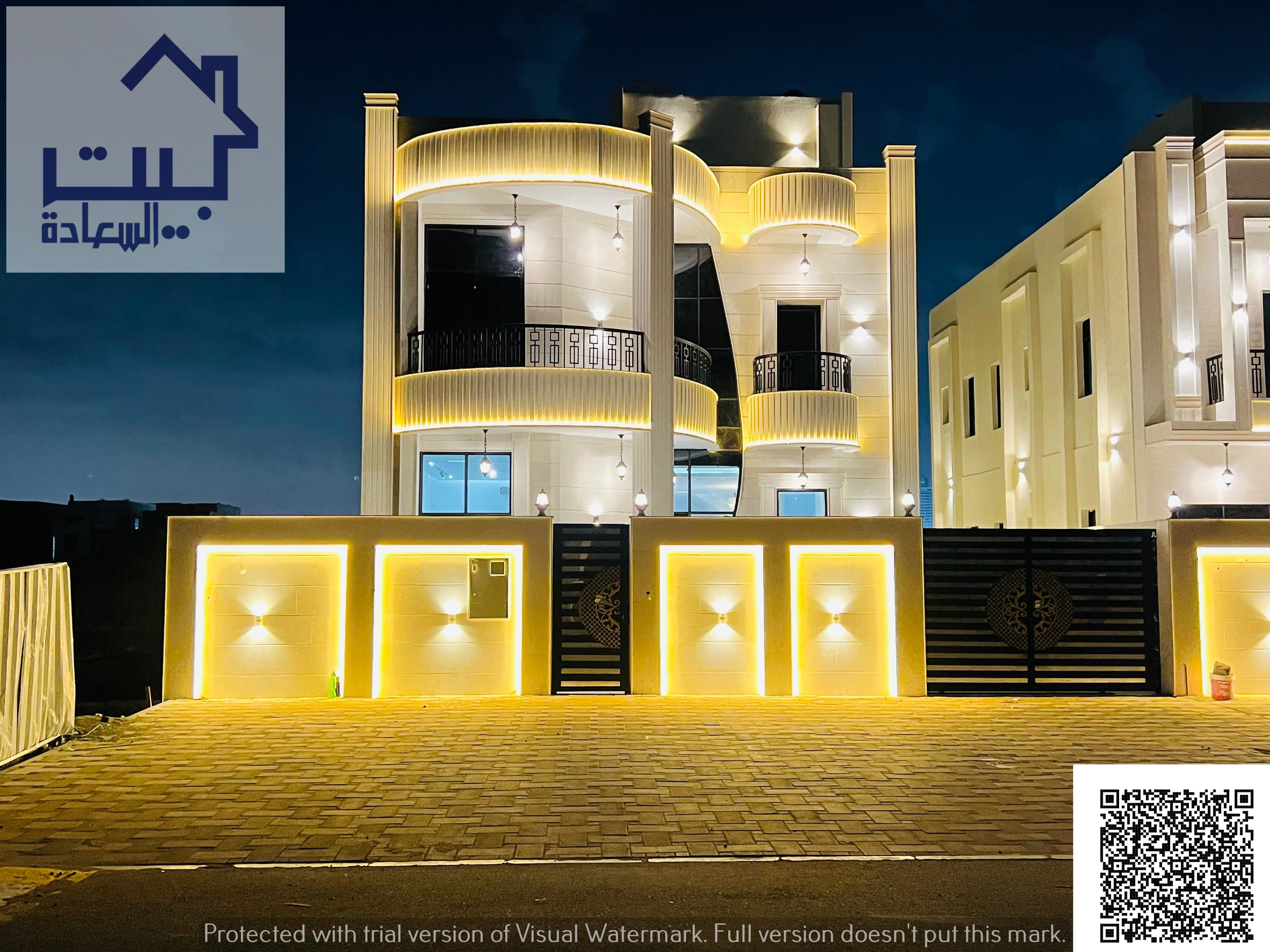 Villa for sale in Al Helio 2 area, Ajman, including registration and ownership fees, near Sheikh Mohammed Bin Zayed Road and close to all services.