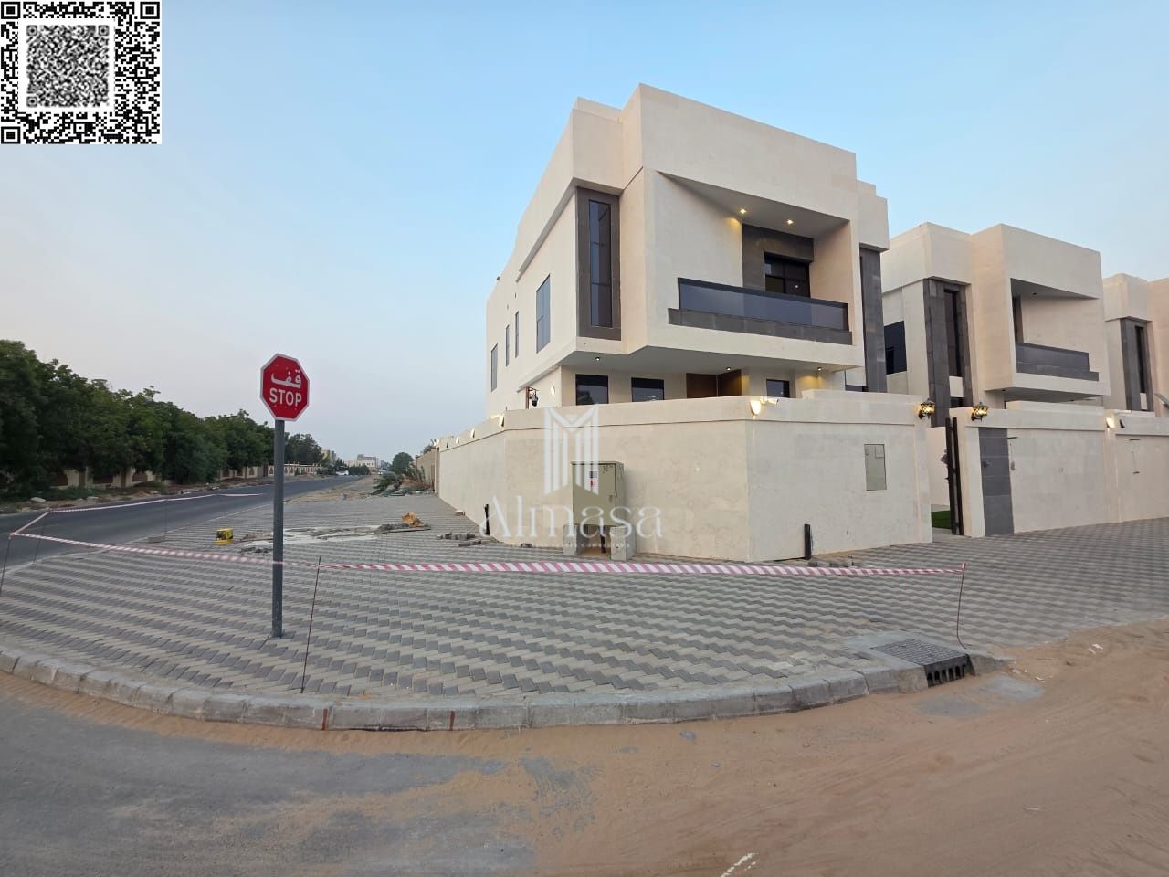 Modern corner villa on two streets with a contemporary design and luxurious finishes, priced inclusive of registration and ownership fees.