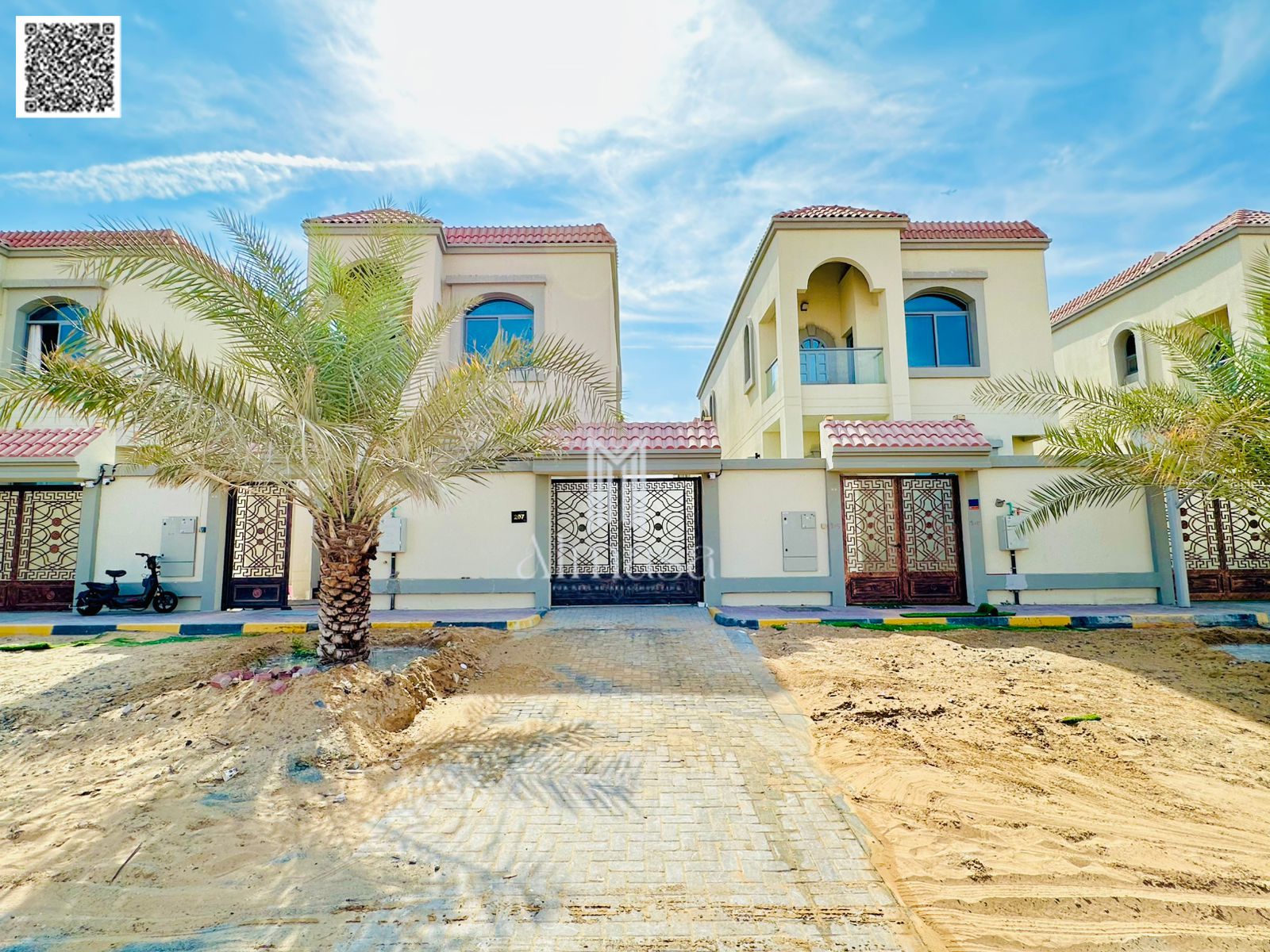 Own a luxury villa for sale in Al Helio 1, Ajman. Freehold ownership for all nationalities. All-inclusive. Prime location on the main road.