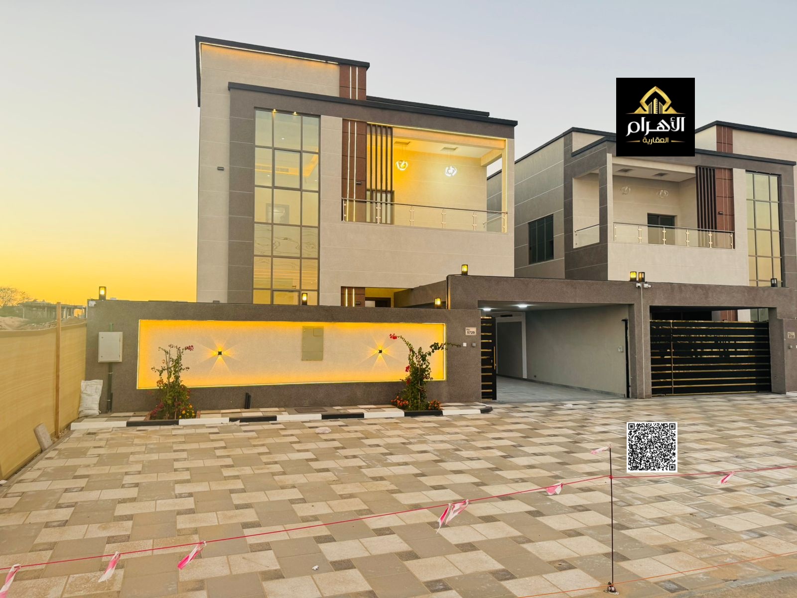 Modern villa with a garden directly opposite Azha complex, price includes central air conditioning, registration and ownership fees for all nationalit