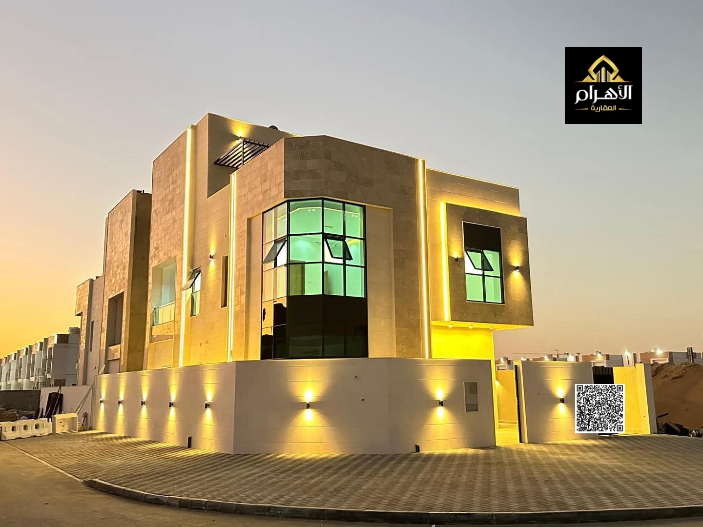 A distinctive corner villa in the alhilo2 area – price includes ownership and registration – close to all services