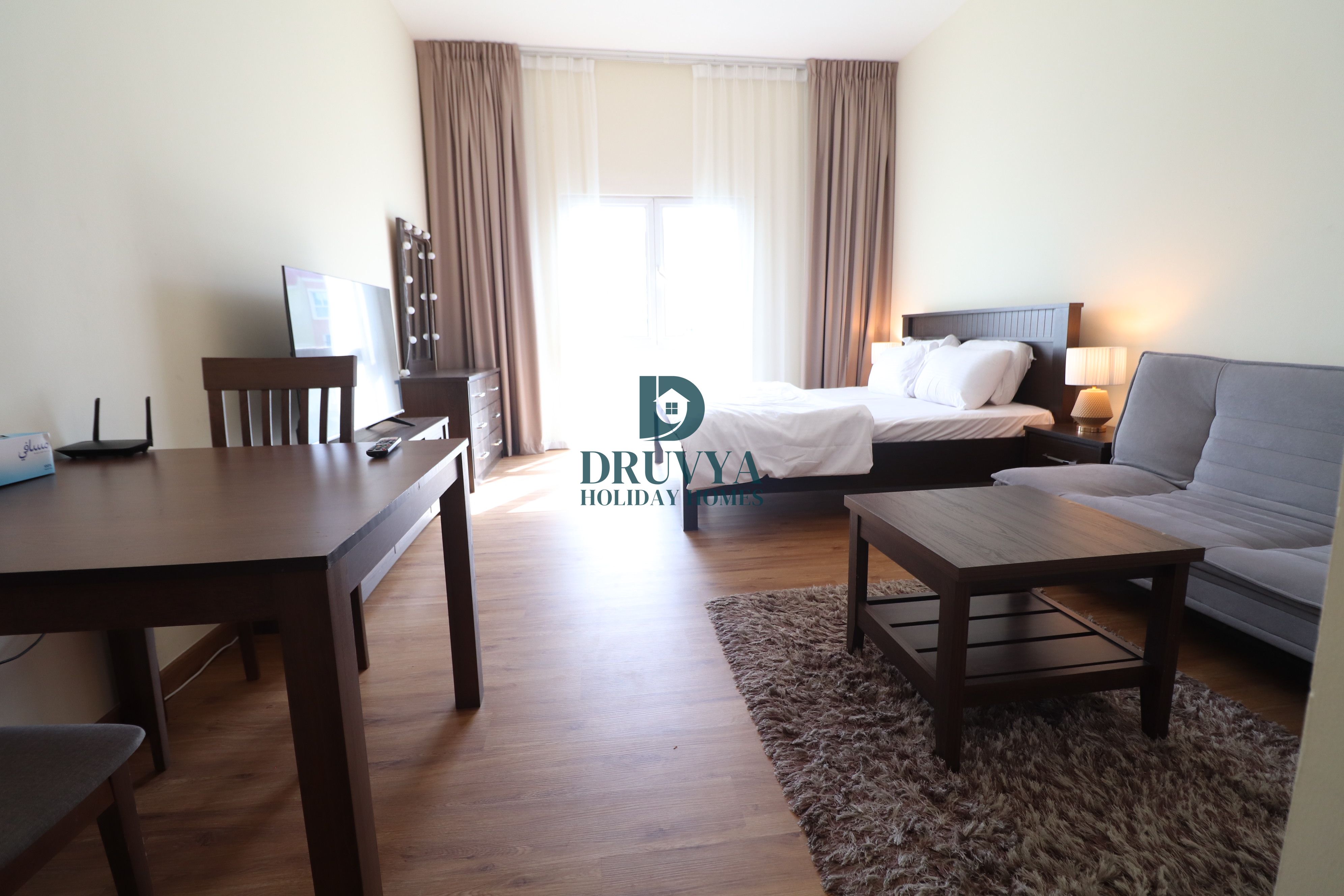 FULLY FURNISHED WITH BALCONY NEXT TO METRO STATION DISCOVERY GARDENS, BUILDING NO. 201, MONTHLY BASIS, AED 6,900/-