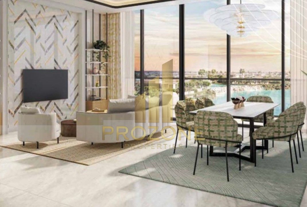 Contemporary 1BR in Azizi Venice | High Floor | Lagoon view + Near to Opera