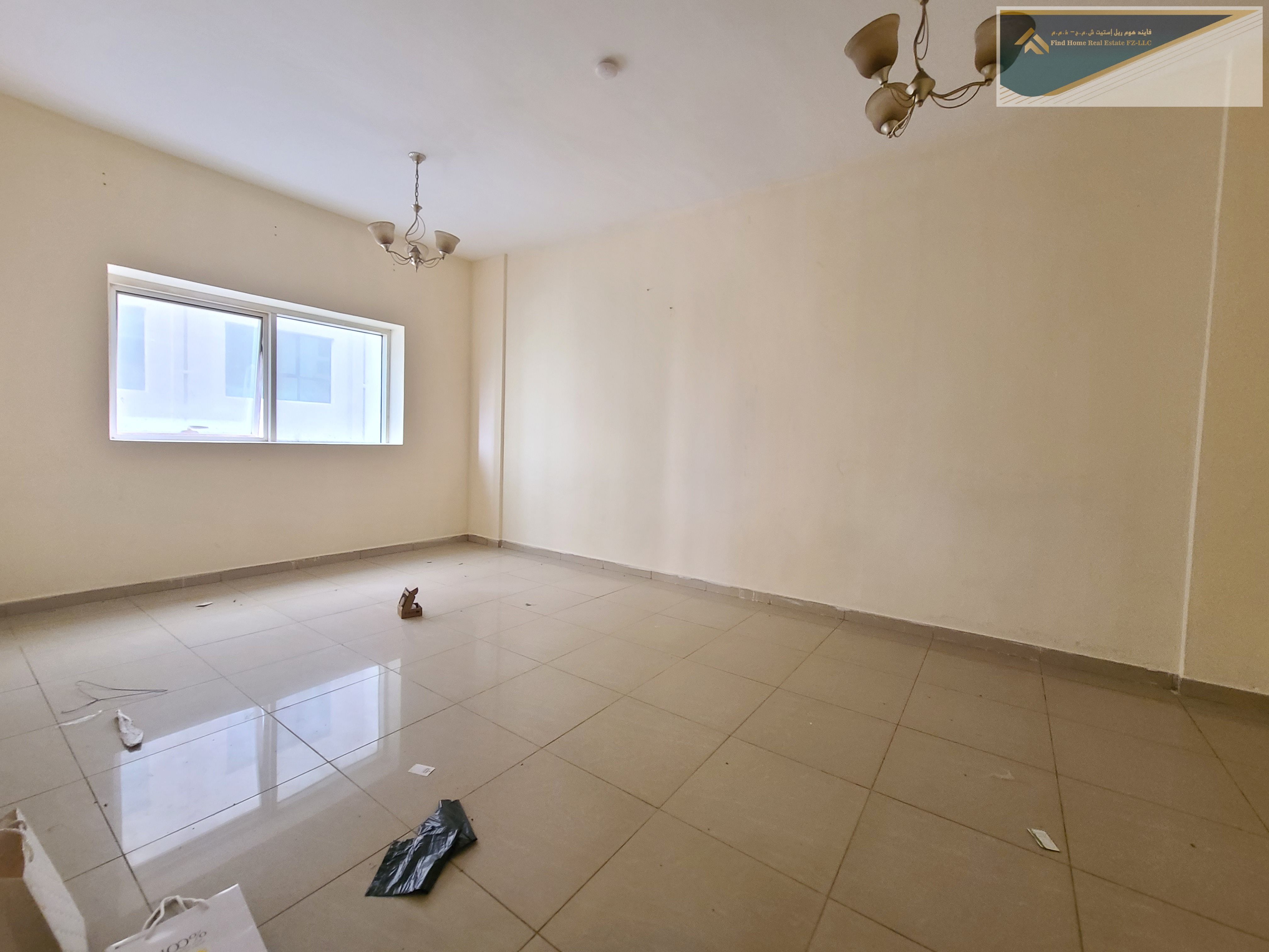 NO DEPOSIT !! LAST UNIT FULLY SPACIOUS 1BHK APARTMENT 1 MASTER BEDROOM WITH 1 CAR PARKING CENTRALIZED AC AND GAS JUST 32.5K ABU SHAGARA