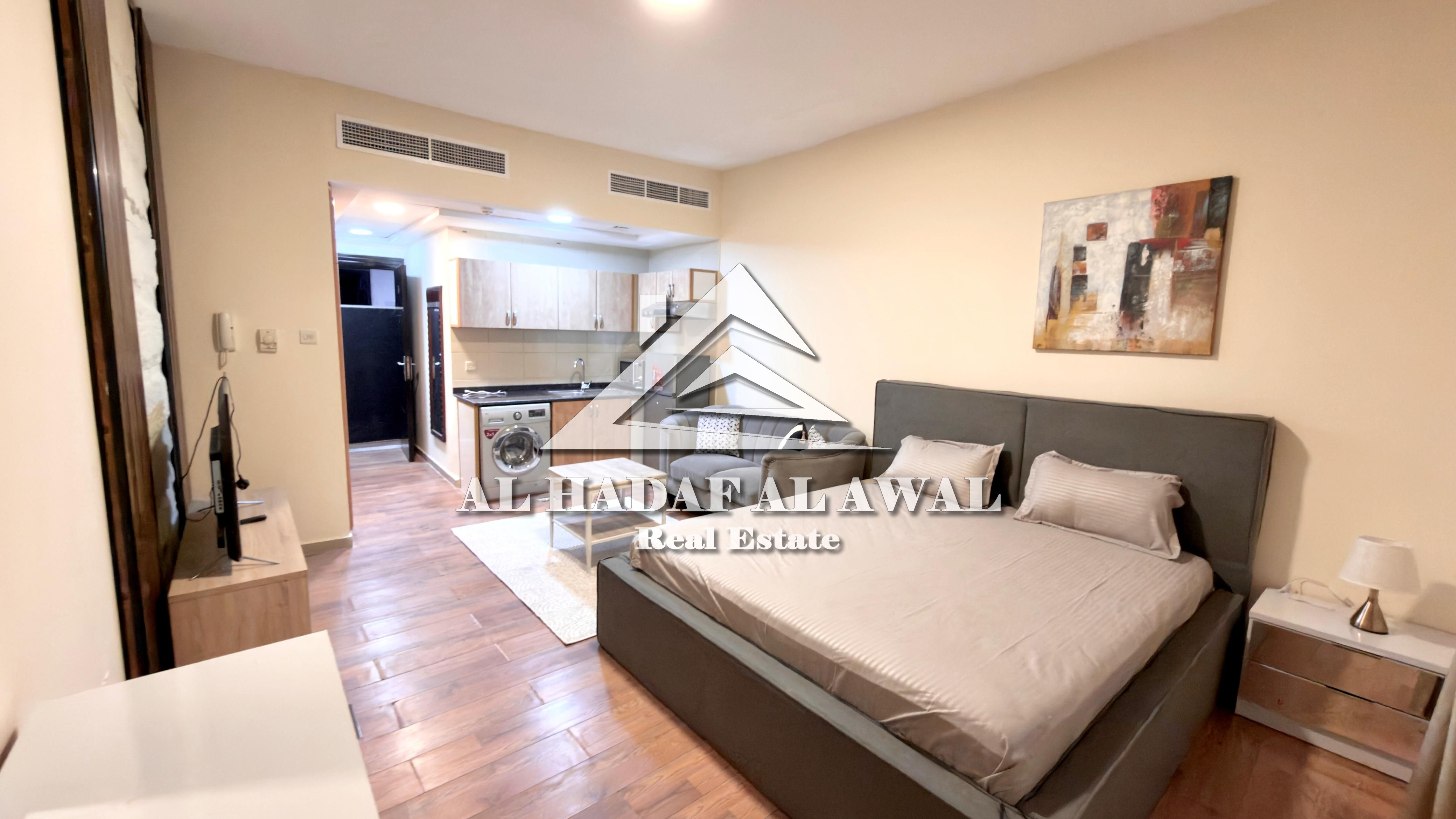 For monthly rent > Studio Al Majaz 3, opposite Al Safia Park