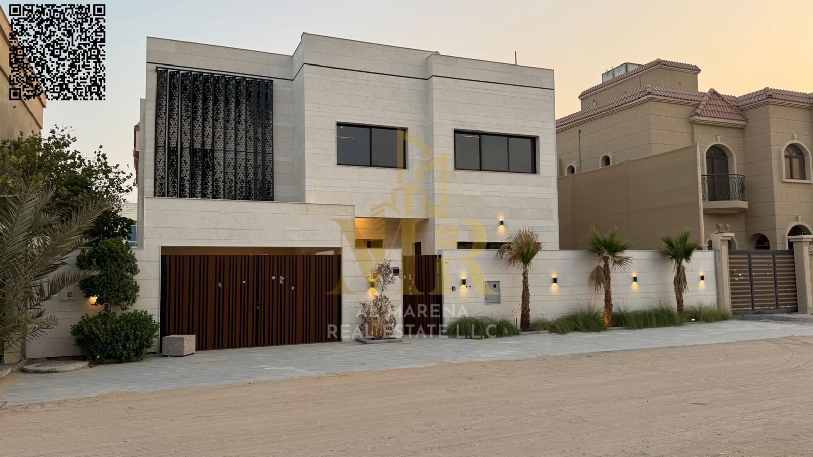 A villa with all electricity and water fees included, on the main street, ready to move in, in the most prestigious areas of Ajman. Freehold ownership