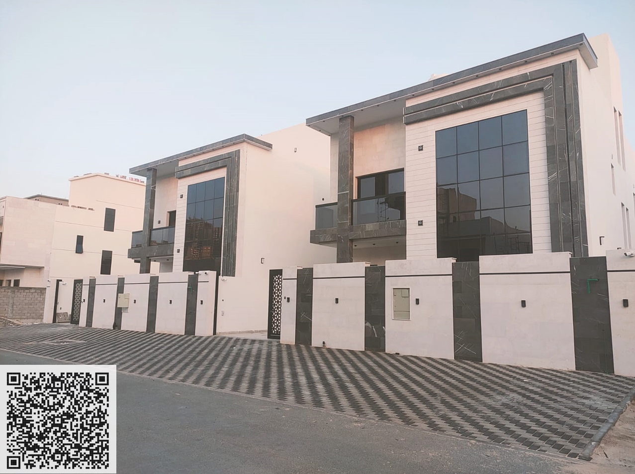 Modern villa for sale in Al Amrah – Ajman | Two floors + roof | Directly next to Azhi project