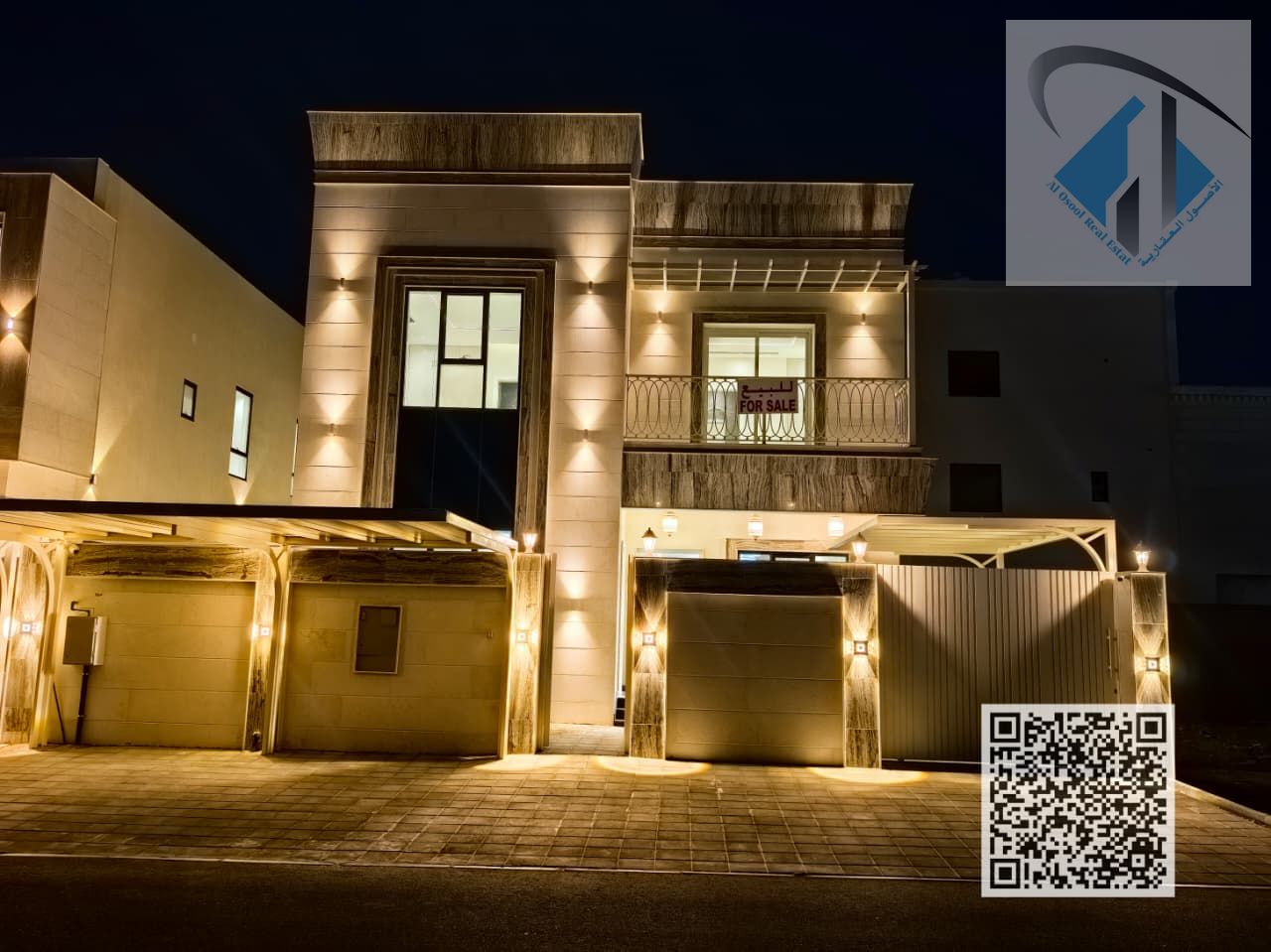 Villa for sale with electricity, water, and air conditioning, including registration and ownership fees.