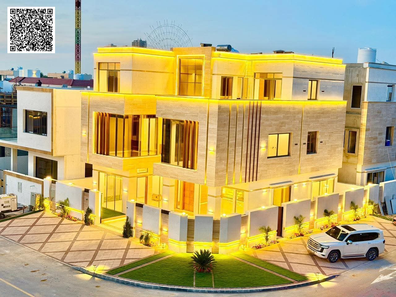 Modern 7-bedroom villa in Al Yasmin – complete luxury with royal specifications, corner plot on two streets | private pool | internal elevator | regis