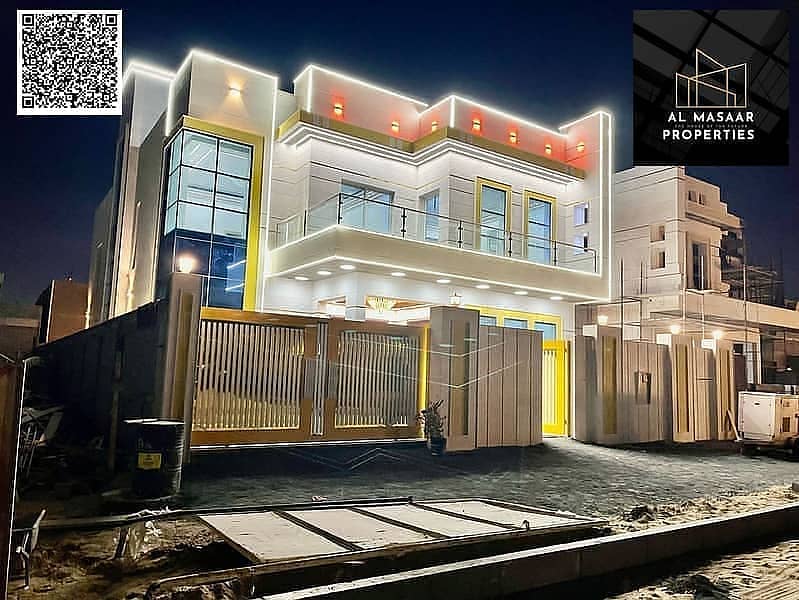 Luxury modern villa for sale, two floors and a roof, 5500 sq ft, 6 bedrooms with a swimming pool. Price includes air conditioning, high-end finishes,