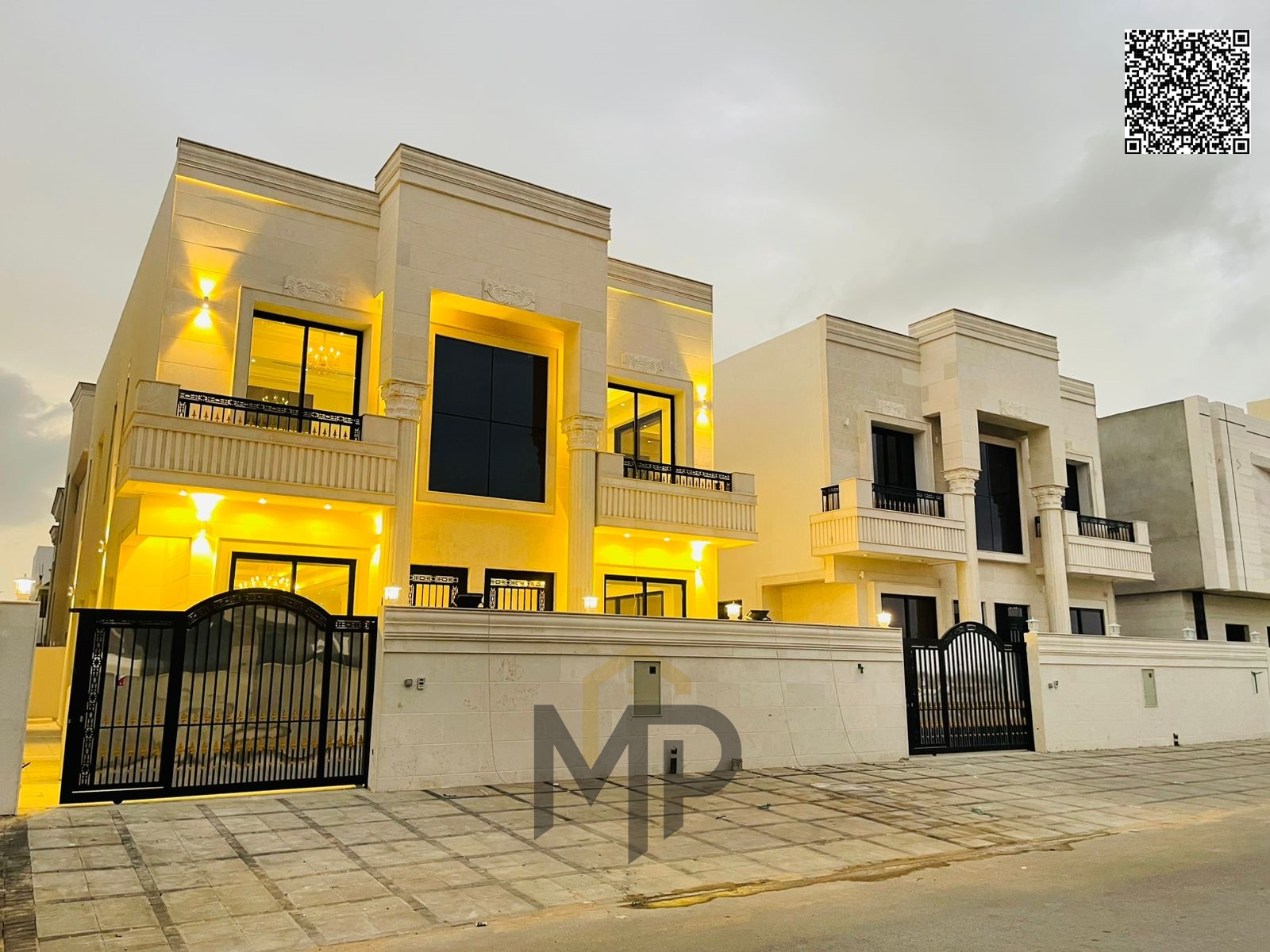 Luxury villa with a classic design in a prime location in front of Azha Compound, at a price that includes registration and ownership fees.