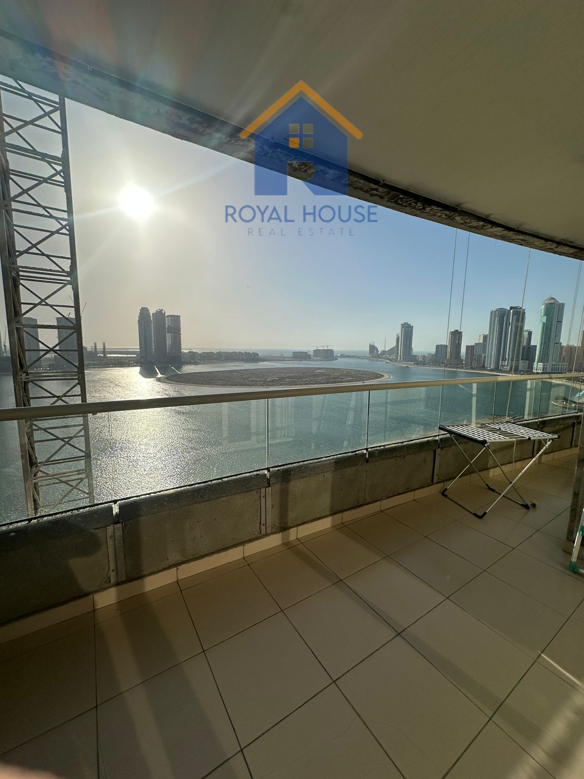 Two bedrooms and a living room in Sharjah's most luxurious towers