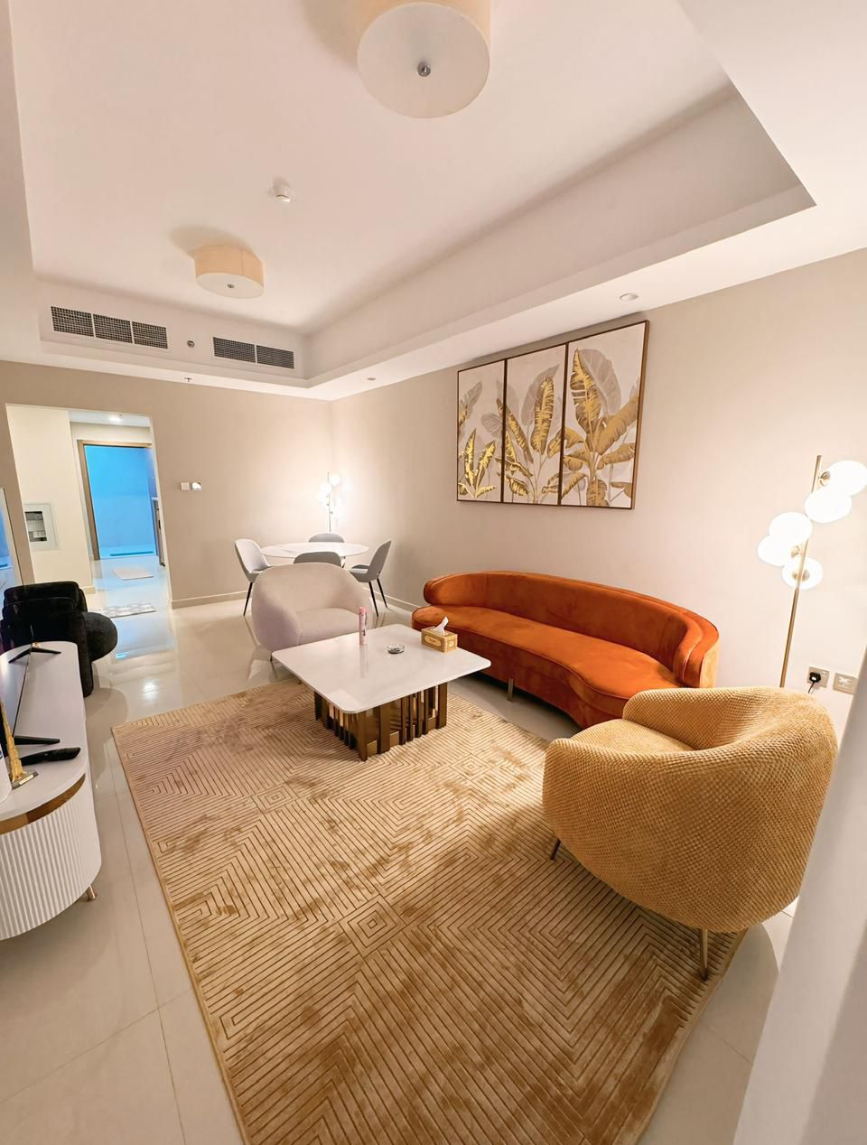 Now available in Gulf Towers, Ajman: Furnished VIP one-bedroom apartment for monthly rent, including all bills and parking card.
