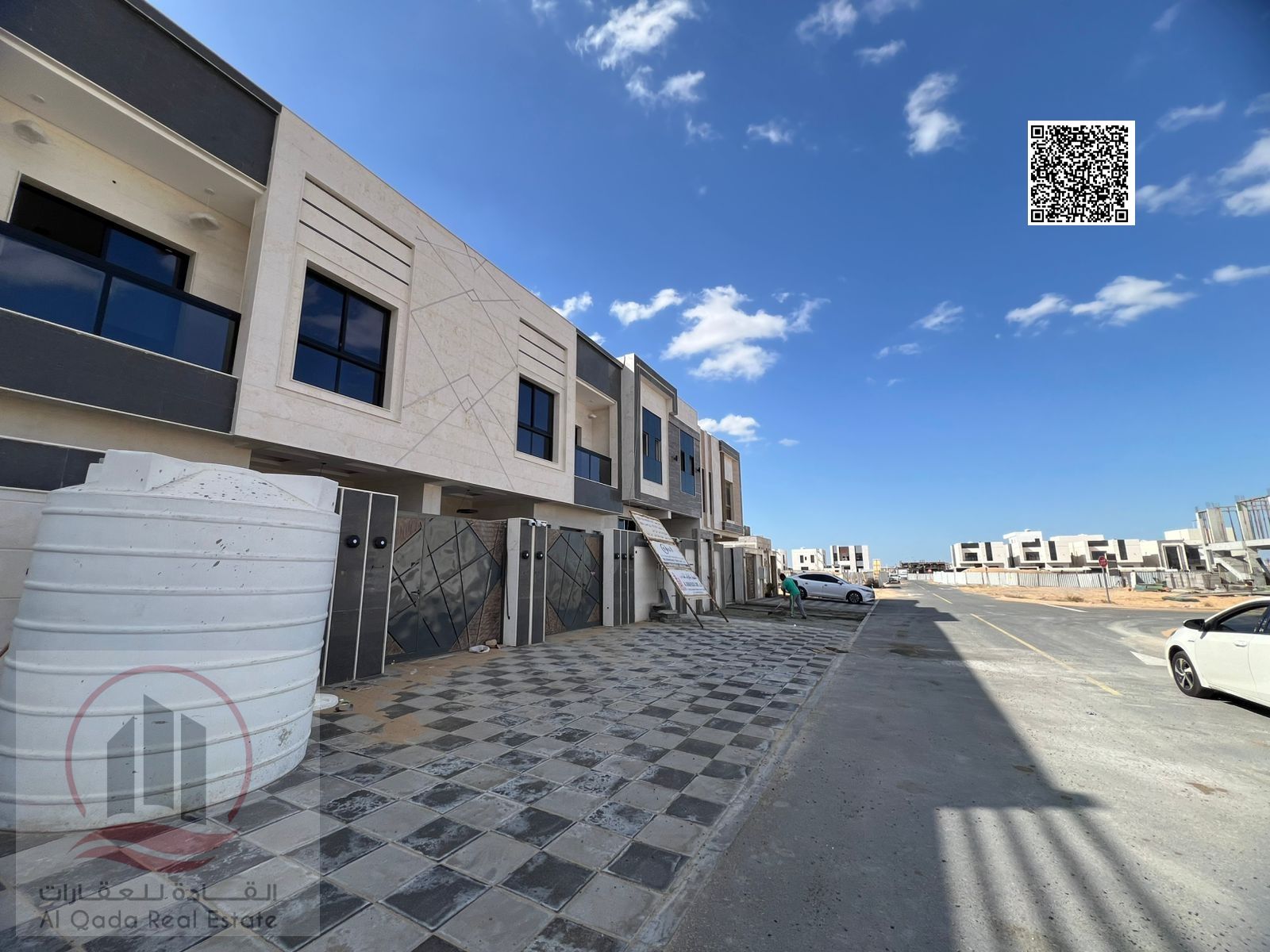 Villa for sale in Al Bahia, Ajman. Modern design. The villa includes registration fees and features 4 master bedrooms