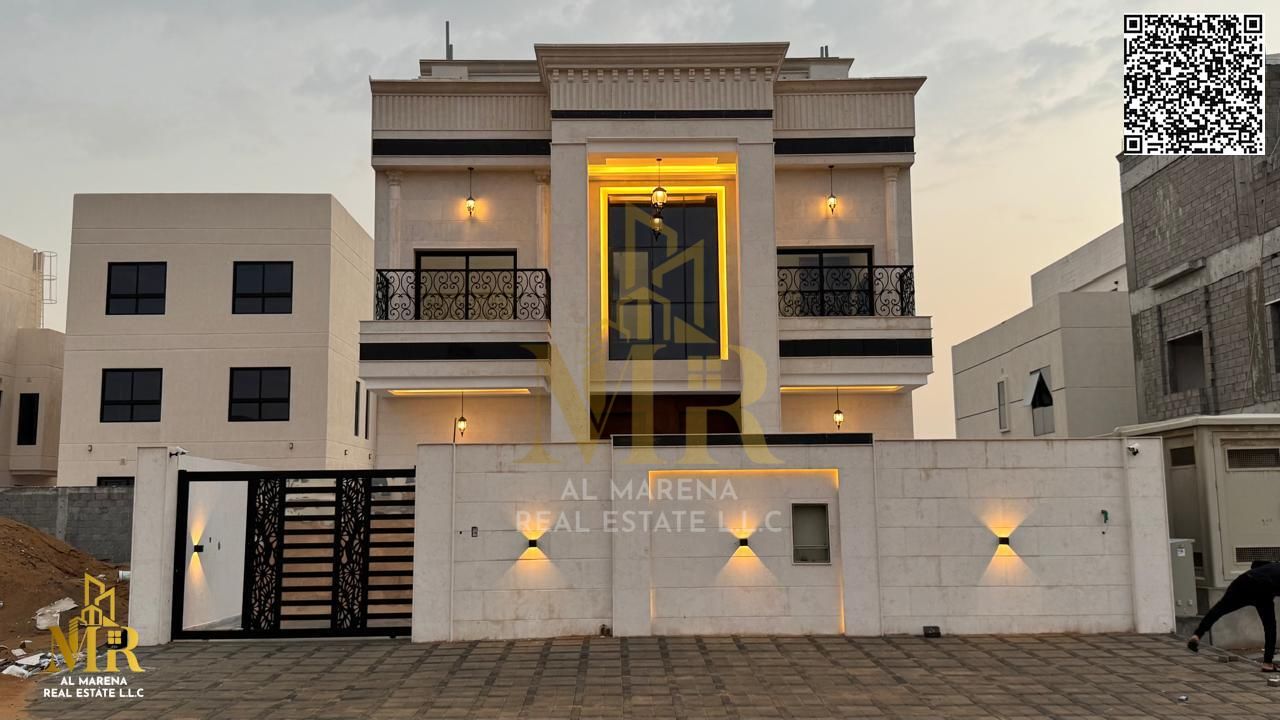 Classic-style villa in a prime location near the mosque, two floors and roof with spacious layout, 6 bedrooms, elegant finishes, price includes electr